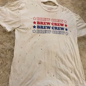 Fun, patriotic BuddyLove graphic tee, worn once